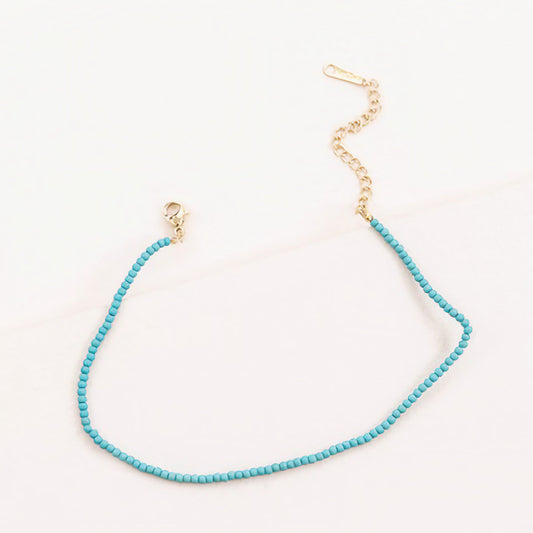 Turquoise Beaded Anklet