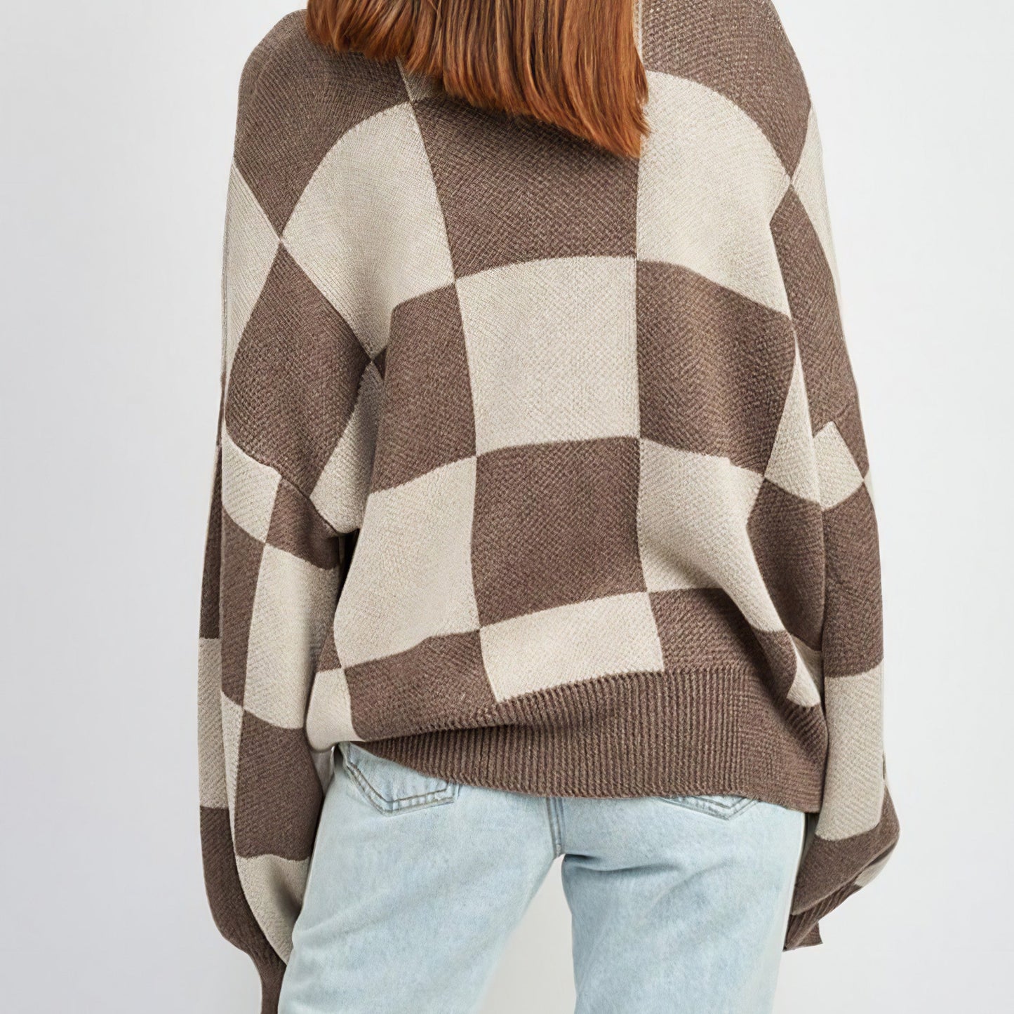 Freeze Frame Checkered Sweater