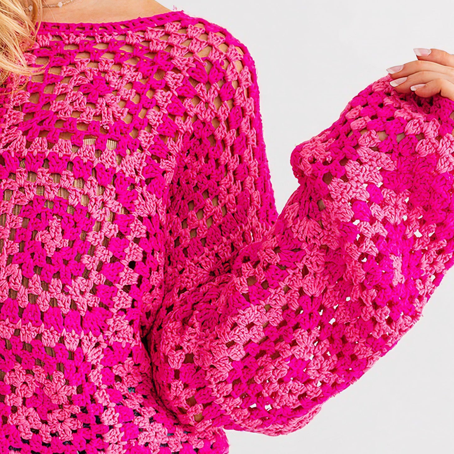 Lauryn Long Sleeved Crochet Top