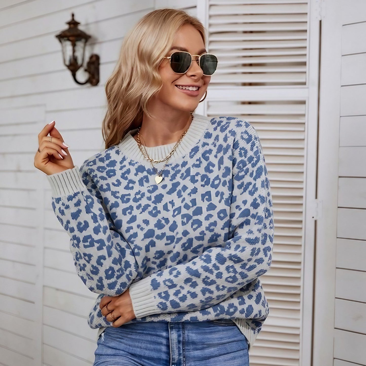 Leopard Pullover Sweater